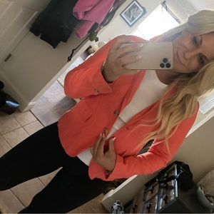 J.Crew Pink Linen Schoolboy Blazer, 0